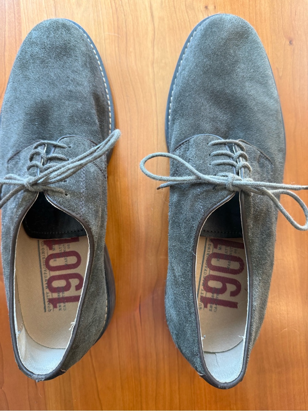 J CREW Men's Dark Green Suede 1901 Oxfords Shoes in size 10.5 EUC